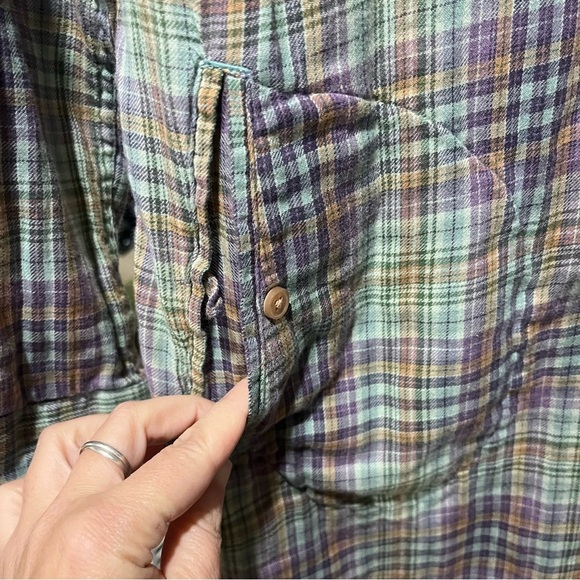 Toad&Co Lot/Bundle of Two Plaid Button-Up Mixo Tunics Multicolor Small - Picture 6 of 16